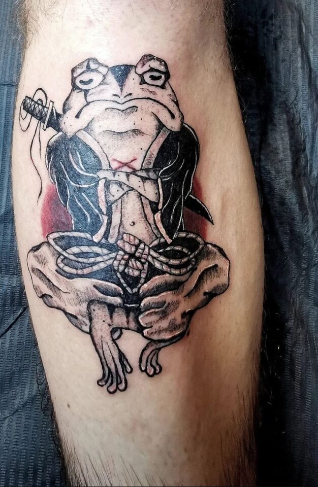 frosch samurai tattoo bein innocent horror tattoo, mobile tattoos hochzeit