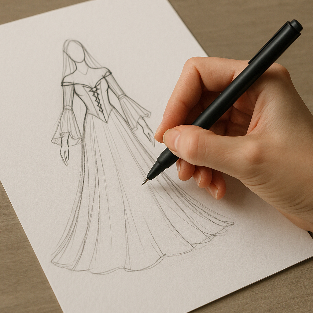 8 gothic brautkleid entwurf designprozess dark dream collection hellyesweddings k